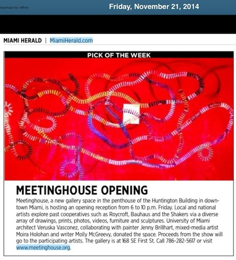 Miami Herald Pick of the Week leading up to Art Basel