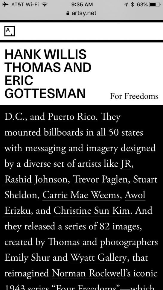 "The People Who Defined Visual Culture in 2018" Artsy Magazine