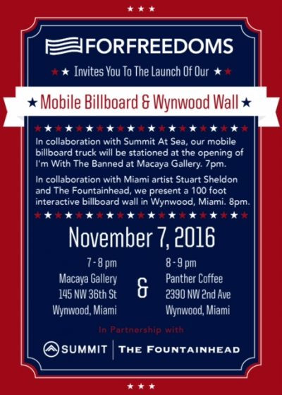 For Freedoms Wall Debut