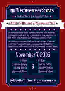 For Freedoms Wall Debut
