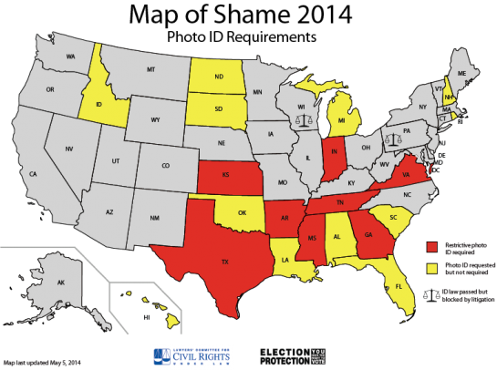 Voting Map of Shame