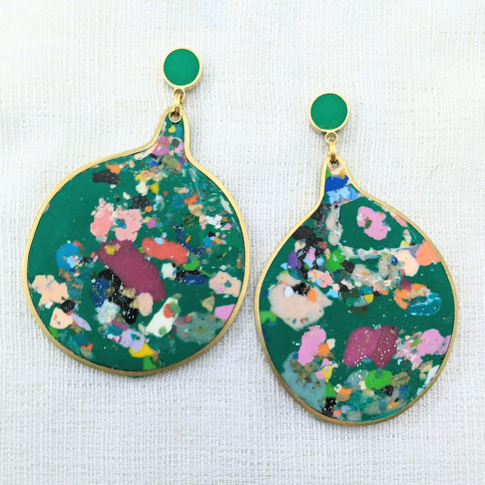 Miniatura: One of a Kind Confetti Paddles Earrings