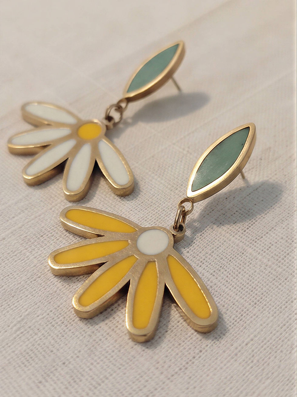 Miniature : Daisy Drop Earrings in Your Choice of Colors