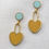 Thumbnail: Heart Drop Earrings in Your Choice of Colors