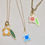 Thumbnail: Flower + Leaf Necklace in Your Choice of Colors