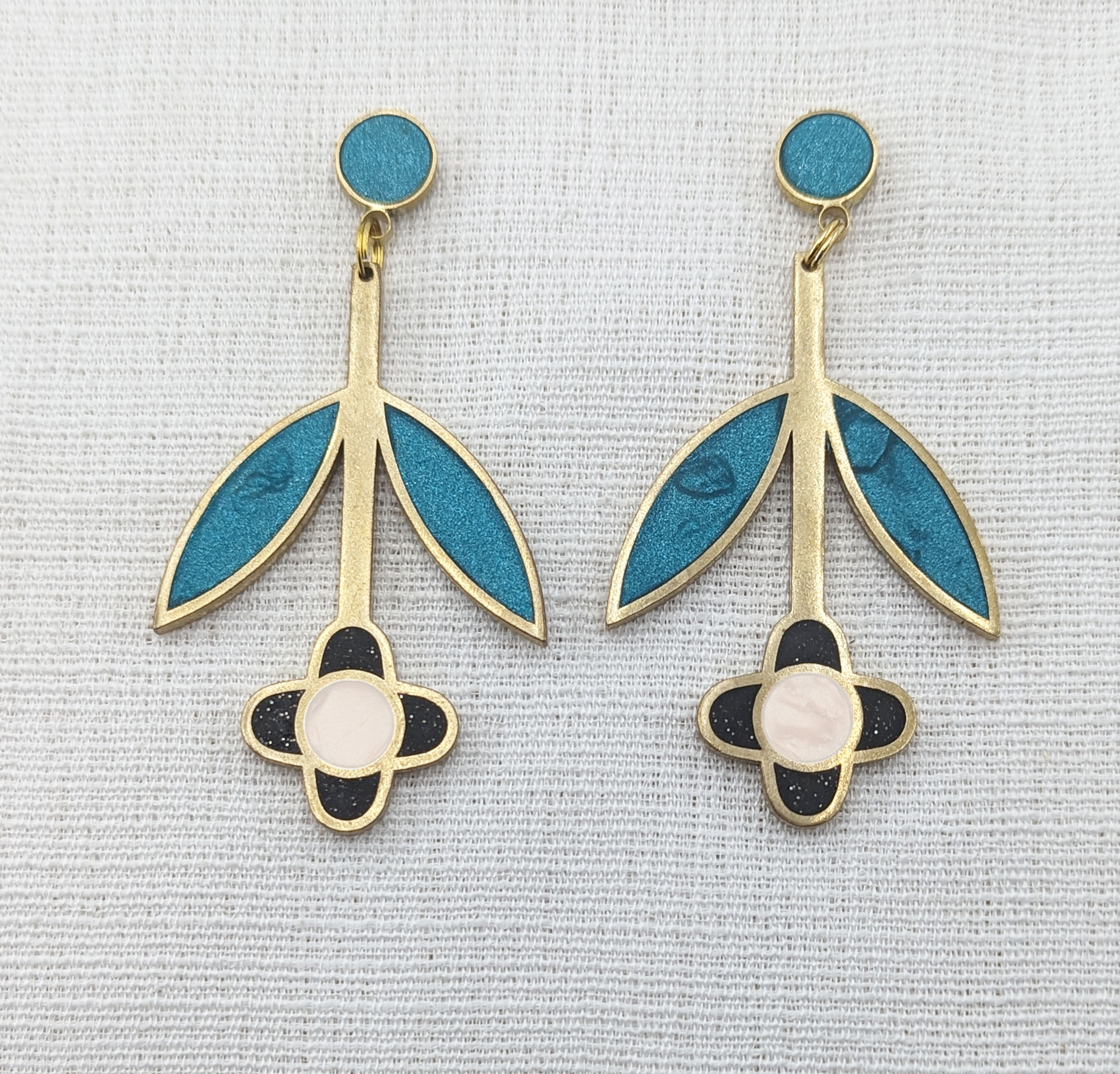 Flower Drop Earrings in Your Choice of Colors