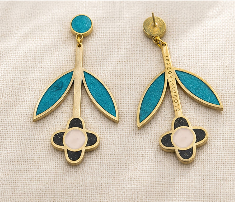 Thumbnail: Flower Drop Earrings in Your Choice of Colors