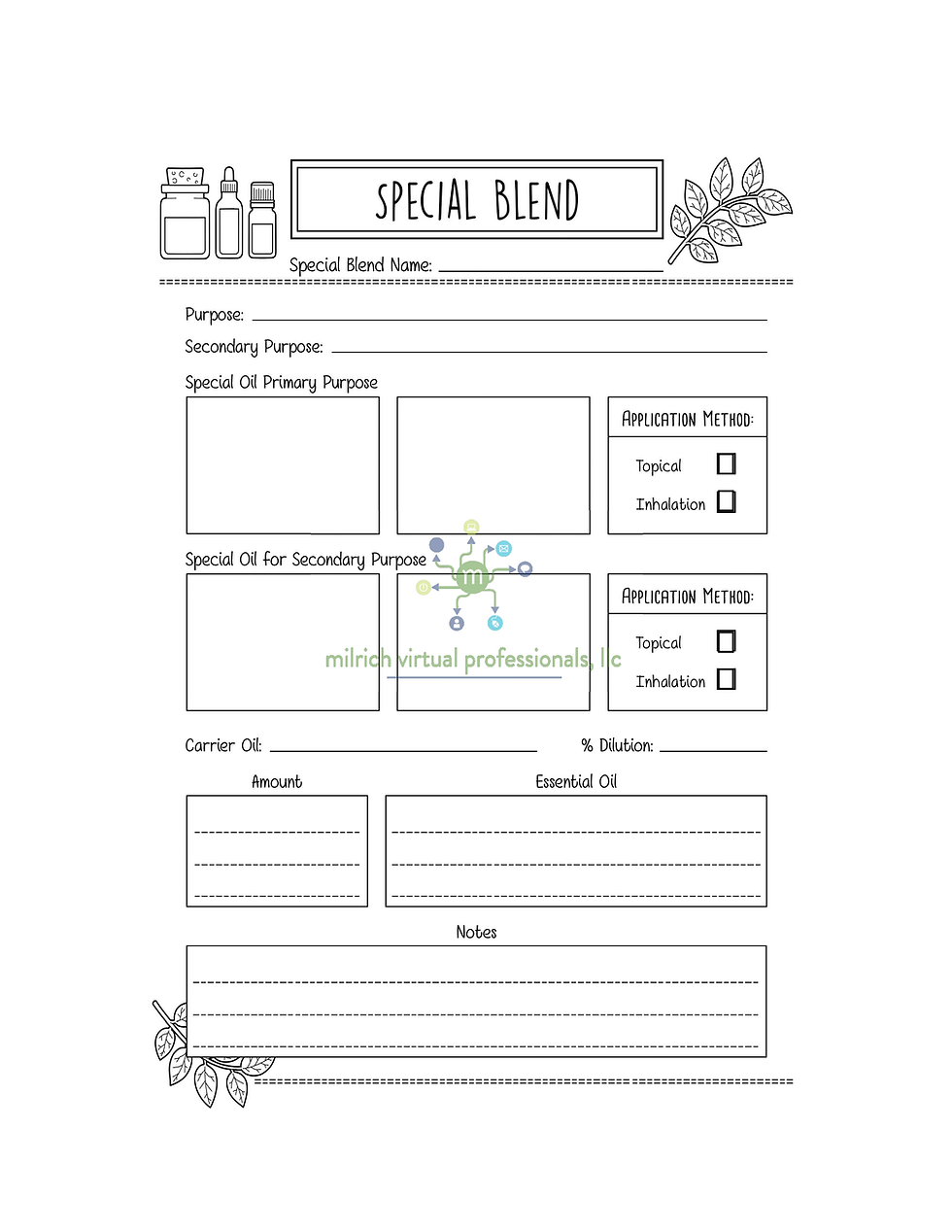 Thumbnail: Black and White Essential Oil Planner