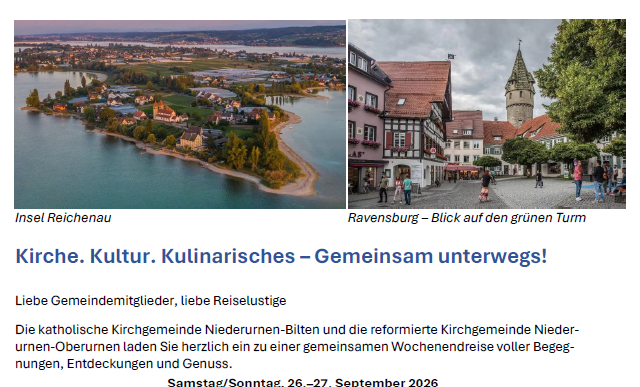 Kirche, Kultur, Kulinarik - Gemeinsam unterwegs!
