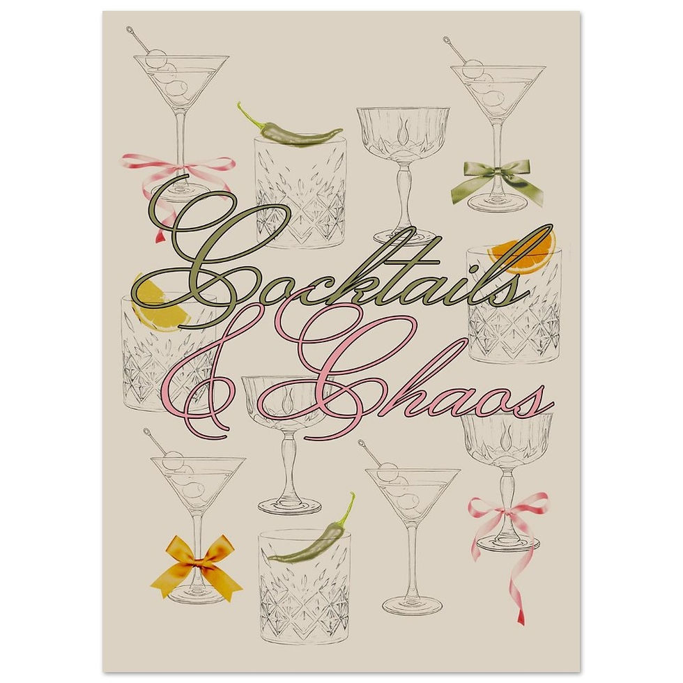 Thumbnail: Cocktails & Chaos Cocktail Poster