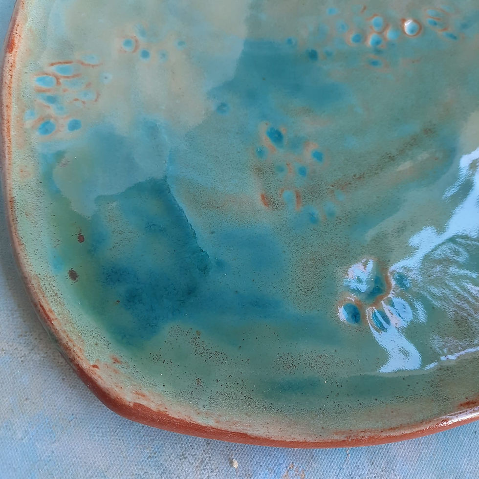 Miniatura: ceramiczna patera talerz do serwowania kocie łapki