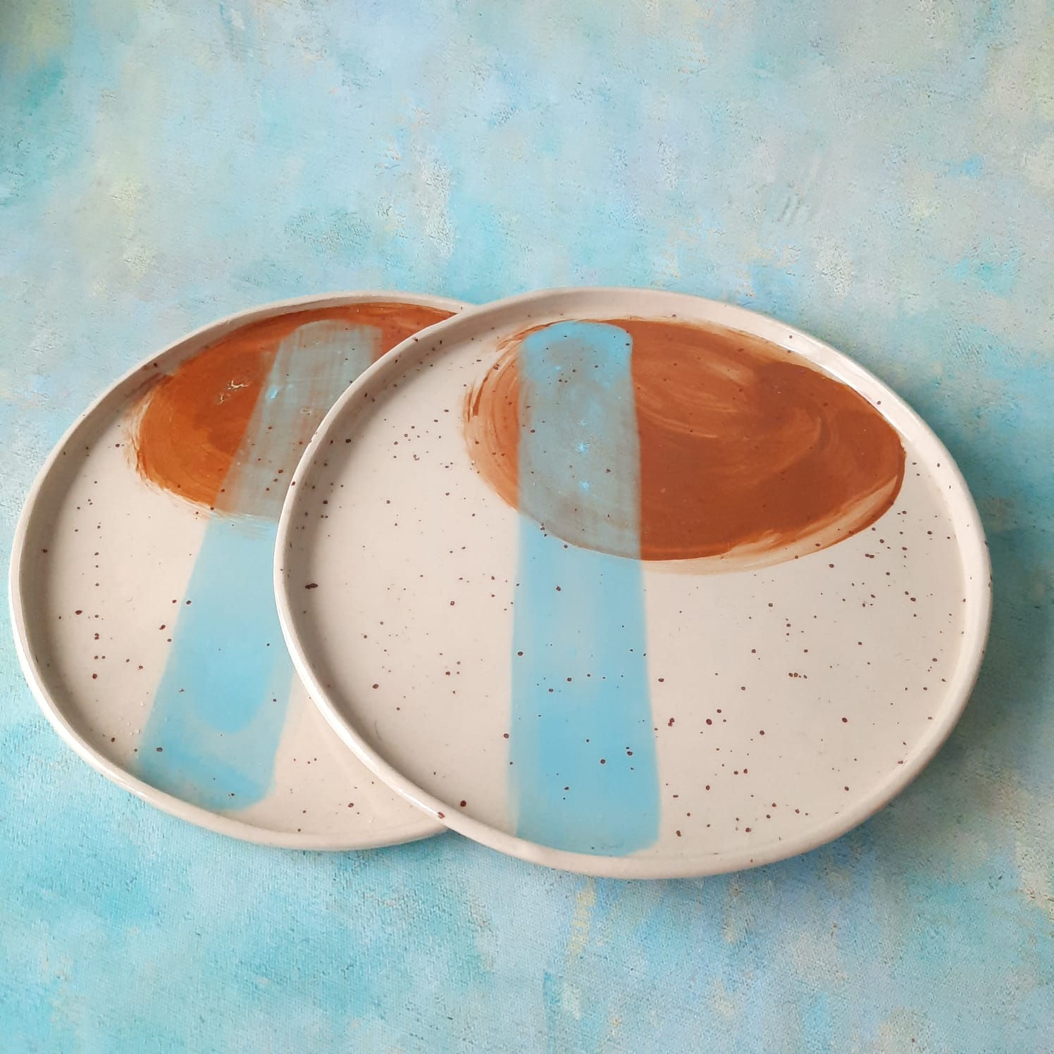 Ceramiczne ręcznie malowane talerze