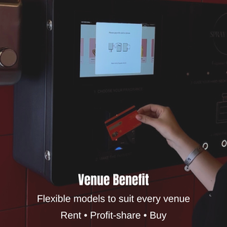 Perfume vending machine enhancing guest experience in a venue