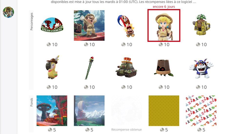 Icône Missons & Récompenses Mario Mars 2022