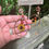 Thumbnail: Shells of red & black earrings