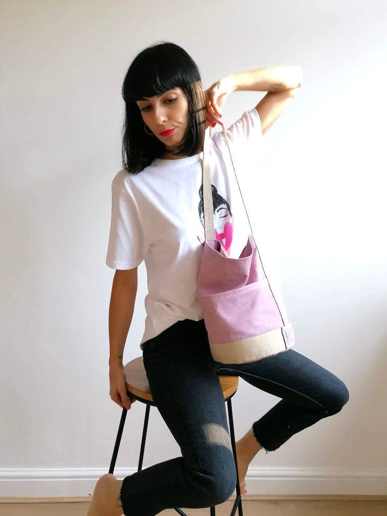 Thumbnail: Hemp Canvas Round Tote Bag