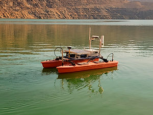 Bathymetry Boat on Berkeley Pit