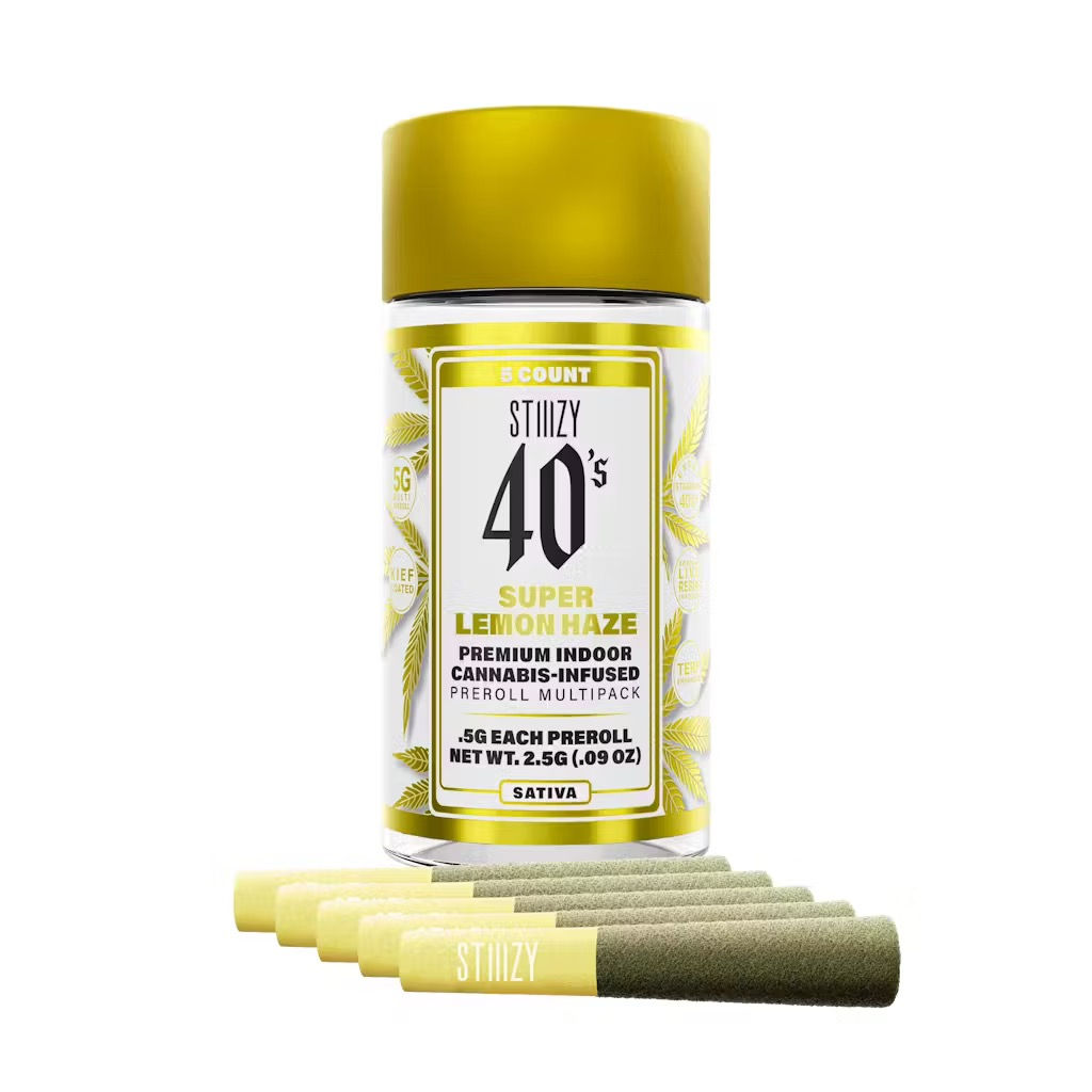 Stiiizy | Super Lemon Haze | 40's Infused Preroll | 5pk