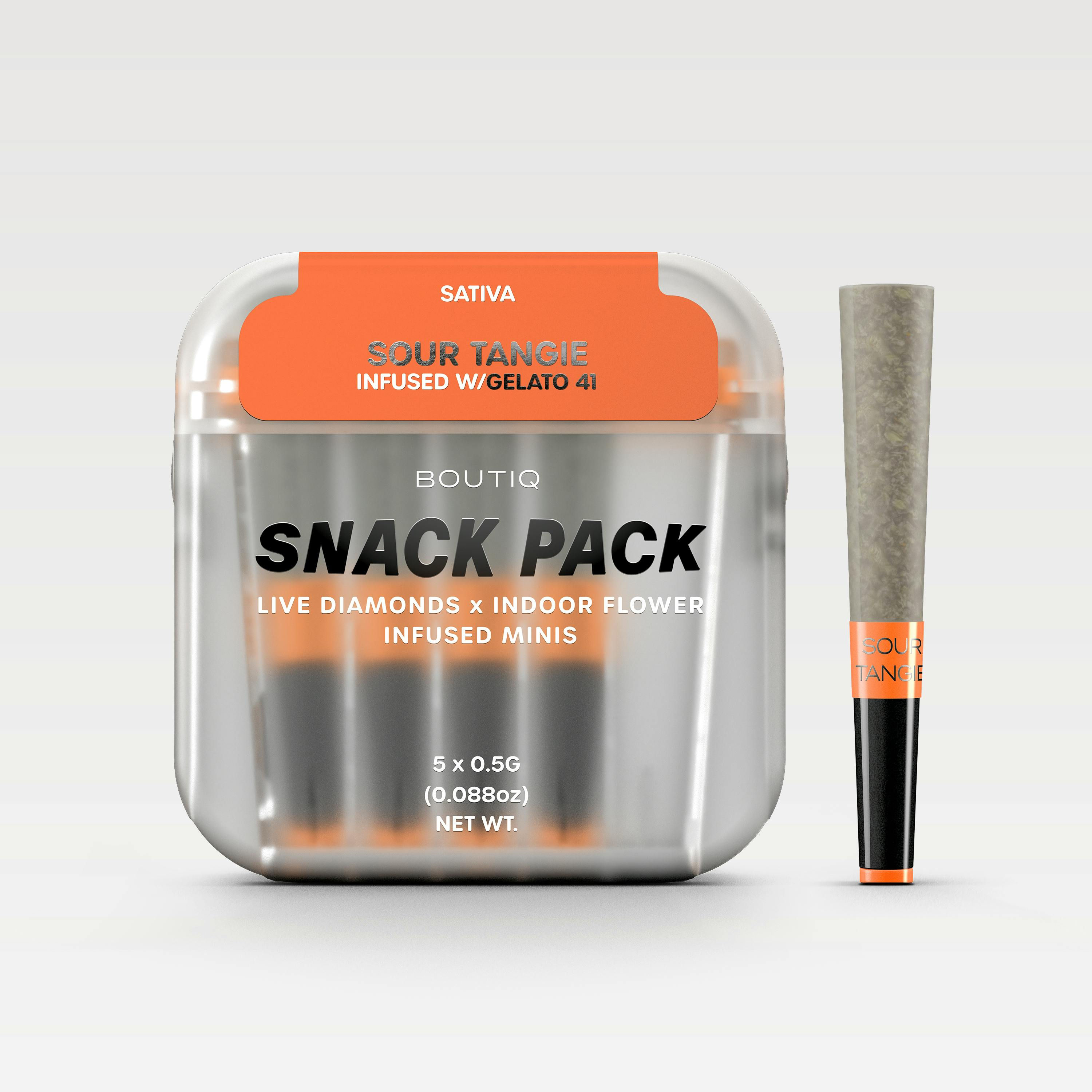 Boutiq | Sour Tangie infused with Gelato 41 | Diamond Pre-Rolls | 2.5g