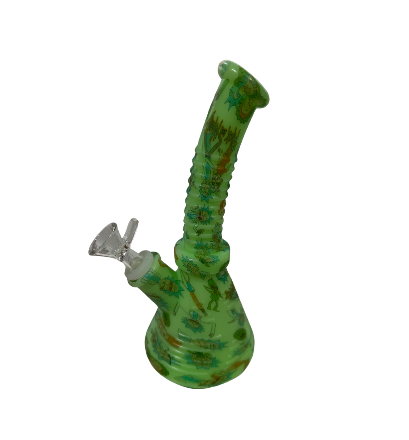 Silicone Bong | Green Rick and Morty | 9"