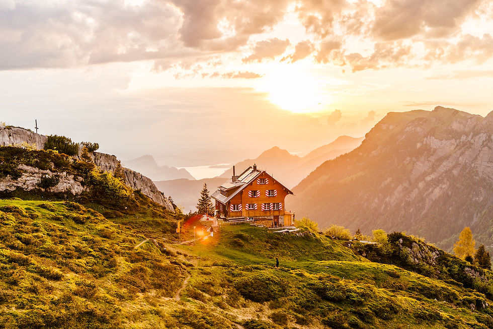 Sonnenuntergang auf der Lidernenhütte