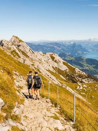 Bald am Ziel auf der Gratwanderung zum Pilatus