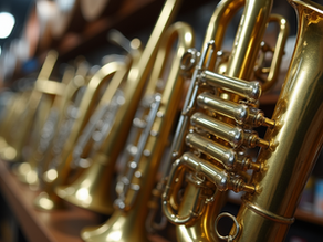 Trumpets Lined Up