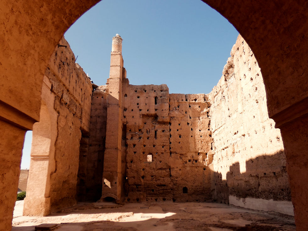 Ruines du Palais El Badi à Marrakech en voyages sur-mesure.