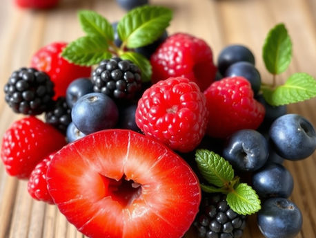 'Red Power Juice' - An Energy Blend Made with Pineapple, Raspberry, Tomato, and Beet「紅色能量果汁」—由菠蘿、紅桑子子、番茄和紅菜頭製成的能量混合飲料