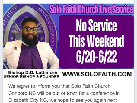 No Services This Weekend