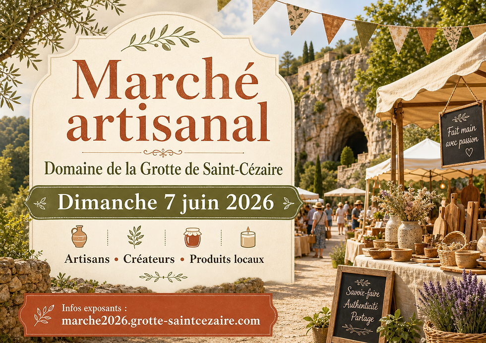 Marché artisanal des Grottes de Saint Cézaire