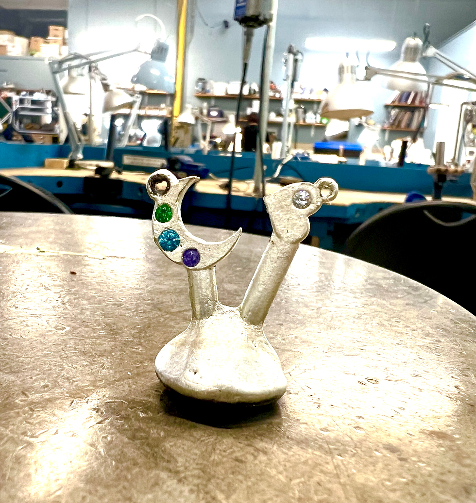 Thumbnail: Crescent Pendant Sand Casting Form Set