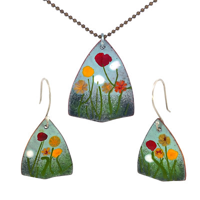 Meadow Enamel Earring and Pendant 5 - 9pm