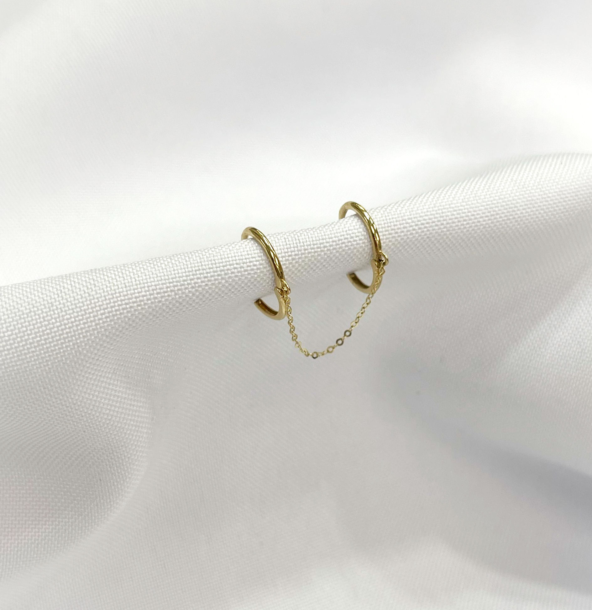 עגילי חישוק כפול