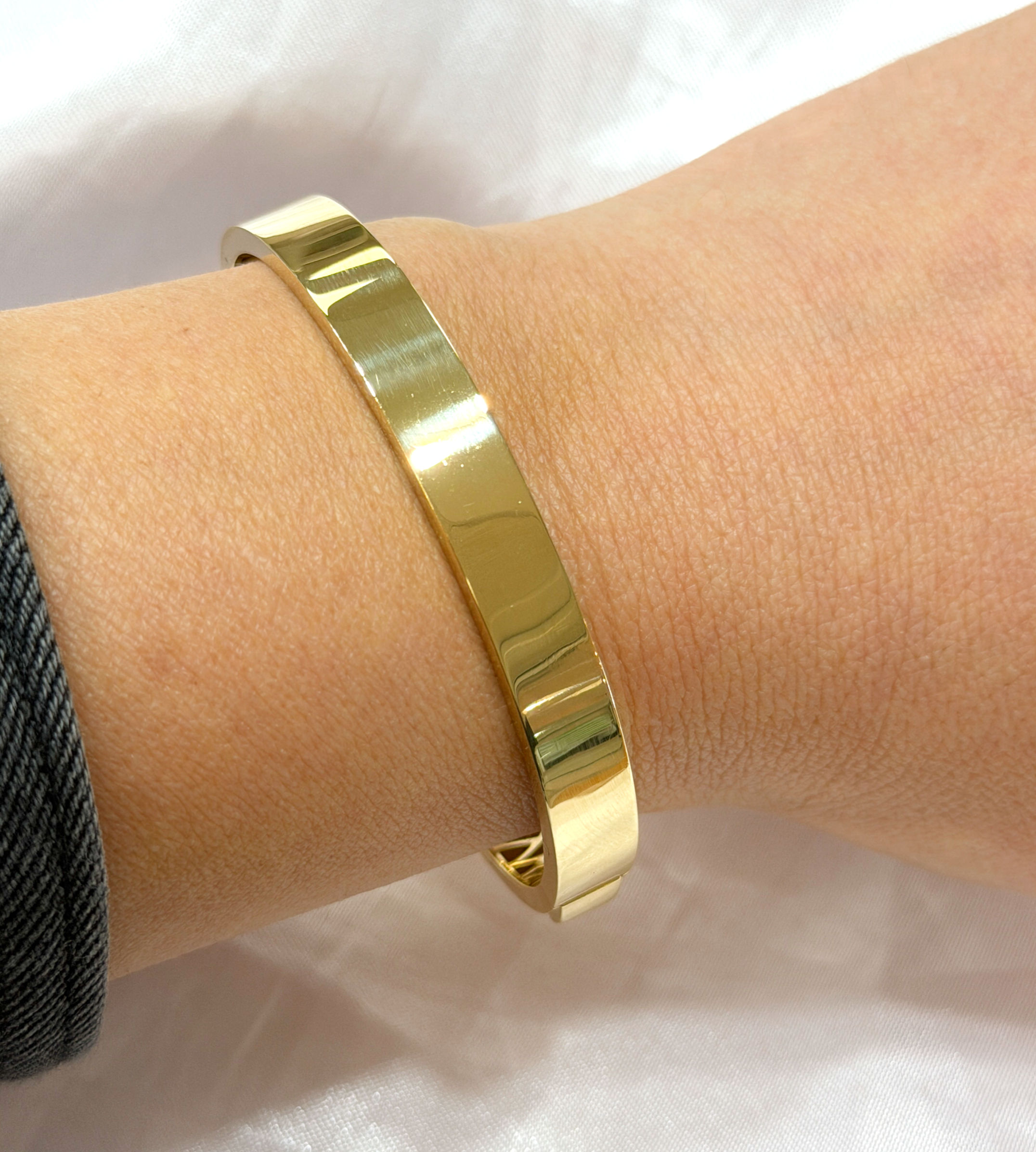 צמיד בנגל חלק מרובע