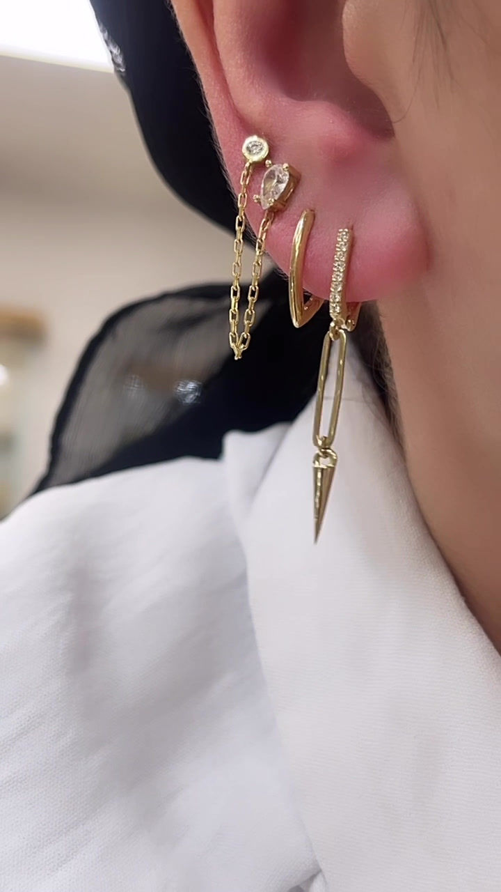 עגילי חישוק גל