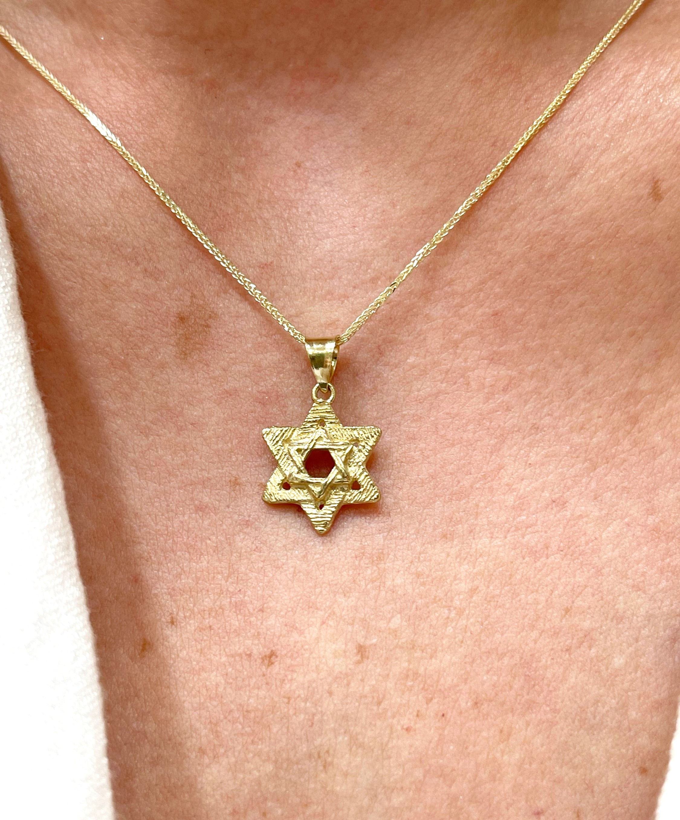 שרשרת מגן דוד 2 שכבות