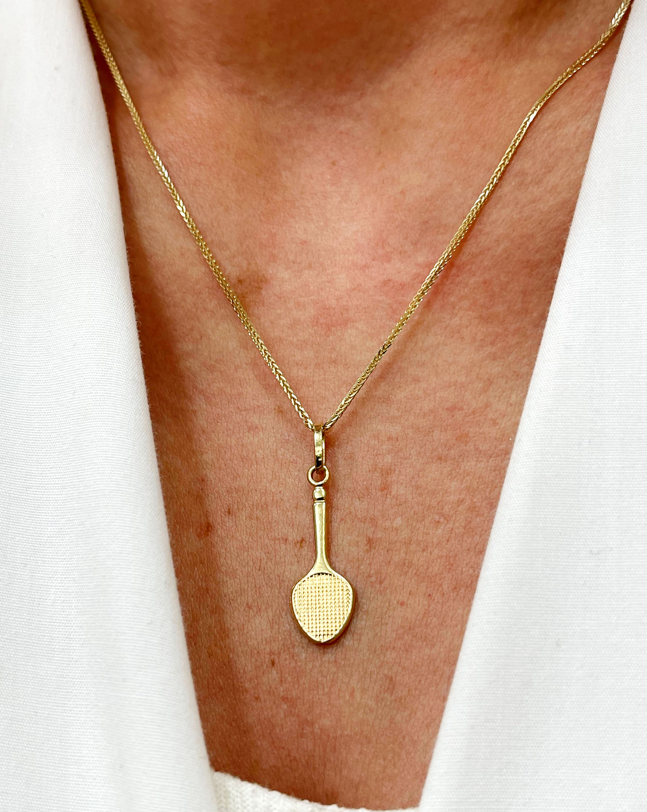 שרשרת תליון מחבט טניס