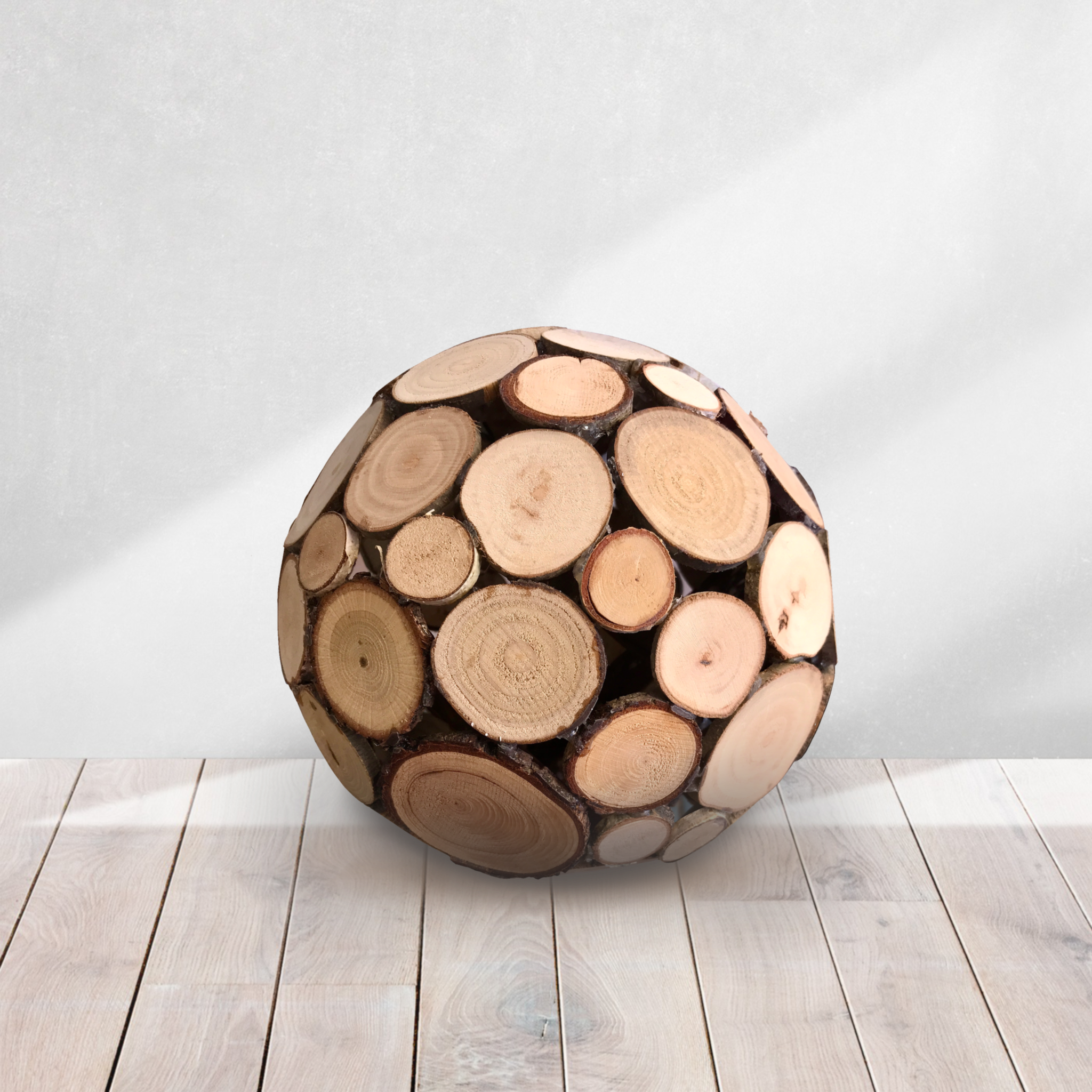 Sculpture rondelles de bois