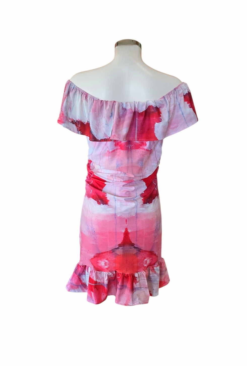 Miniatura: Peony ruffle shoulder dress
