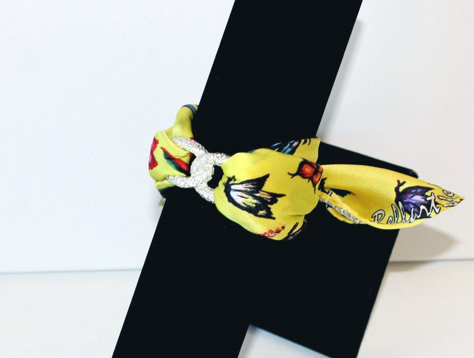 Thumbnail: Butterfly Paradise Infinity silk bracelet