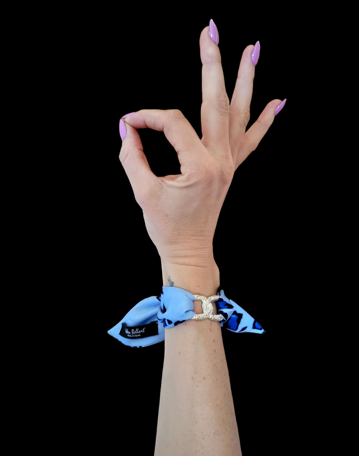 Sky Blue Leopard Infinity bracelet