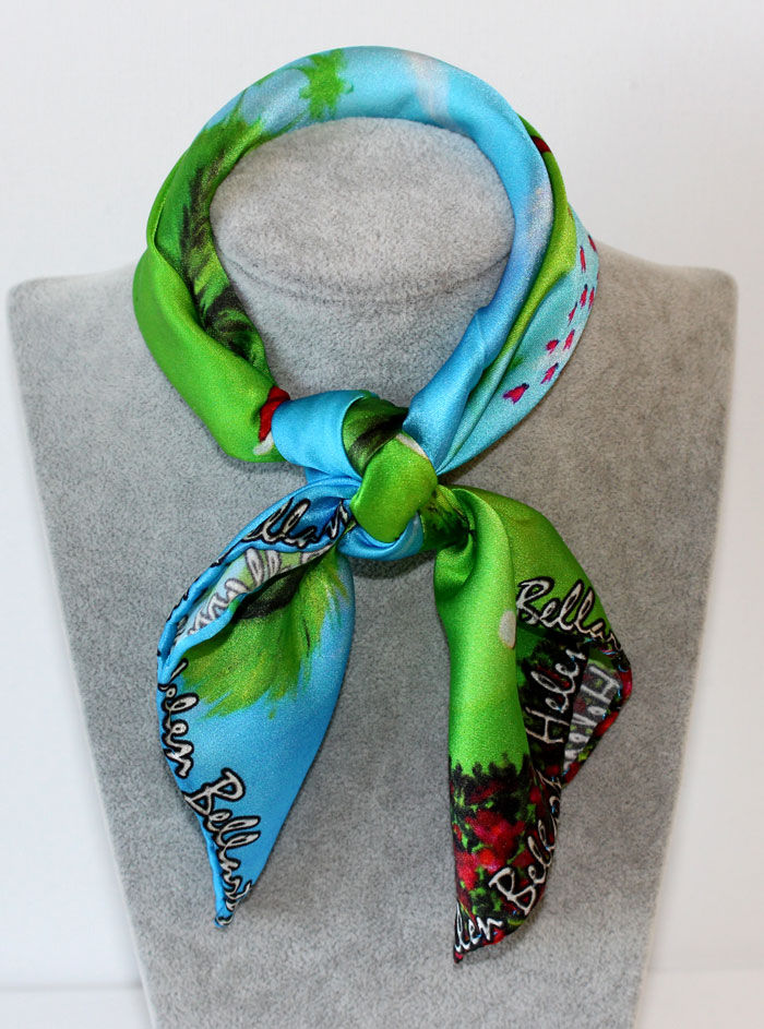 Thumbnail: Golf Lady silk scarf 45x45 cm