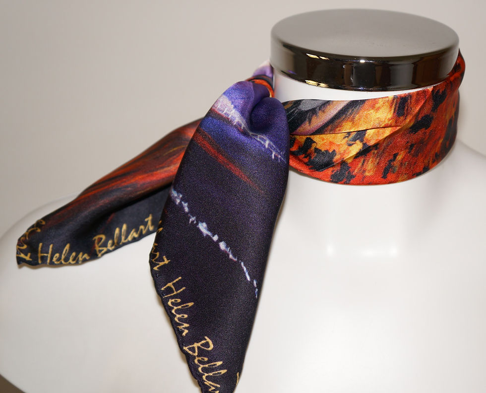 Miniatura: Máscara veneciana pañuelo de seda 45x45 cm