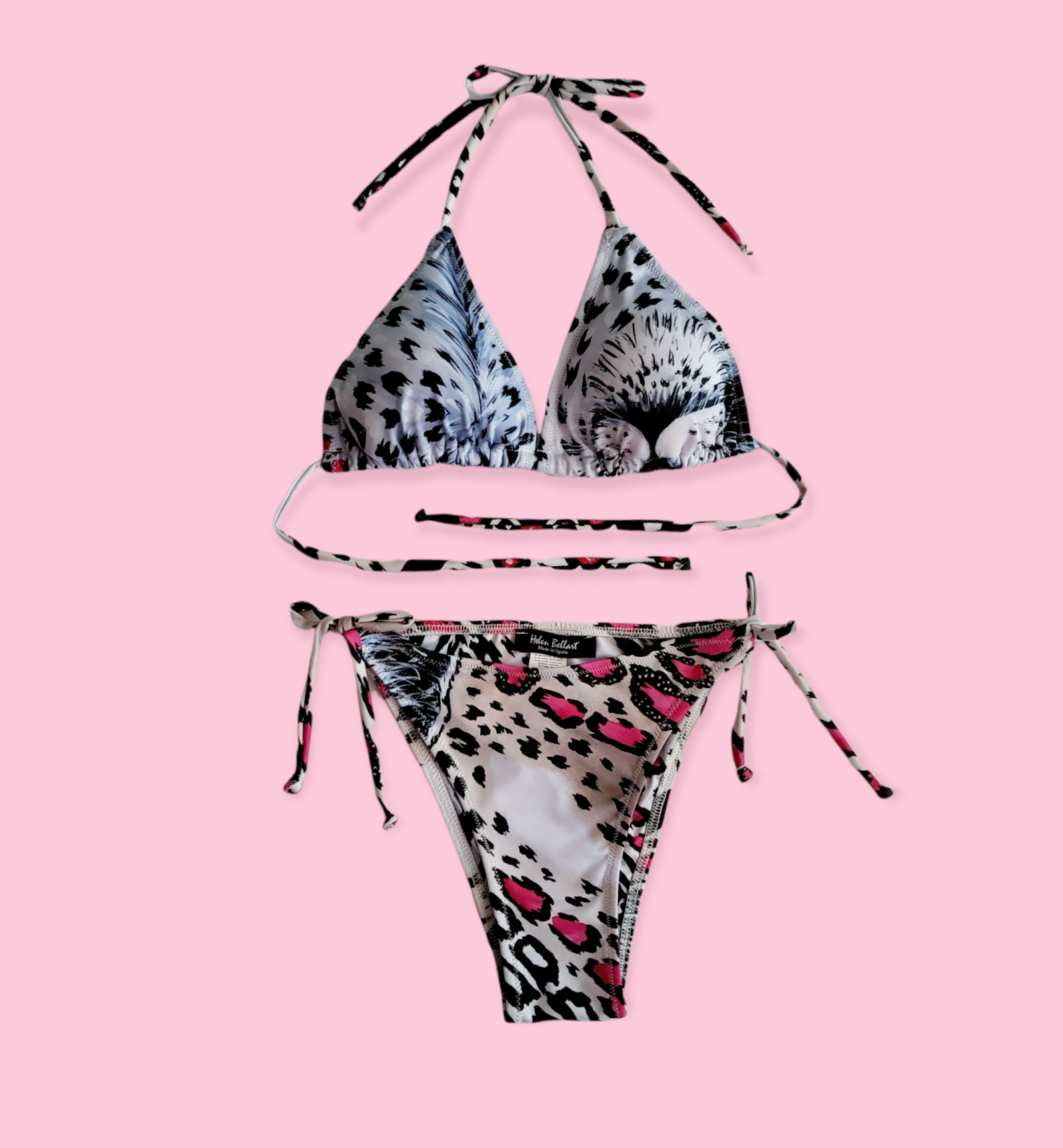 Bikini de leopardo blanco