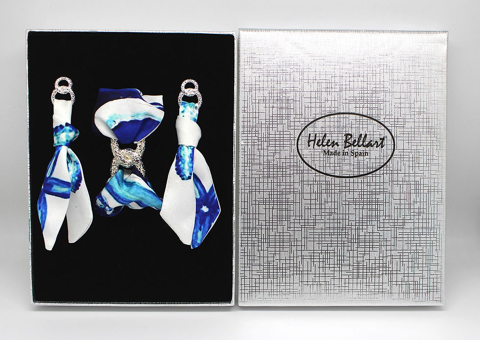 Thumbnail: Blue Seahorse tie earring & bracelet