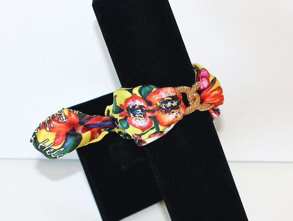 Thumbnail: Butterfly Paradise ankle silk bracelet