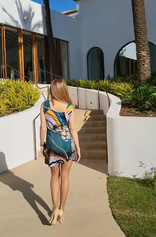 Thumbnail: Gold Leopard summer dress