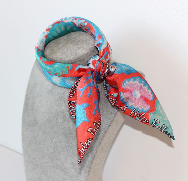 Thumbnail: Seahorse silk scarf 45x45 cm