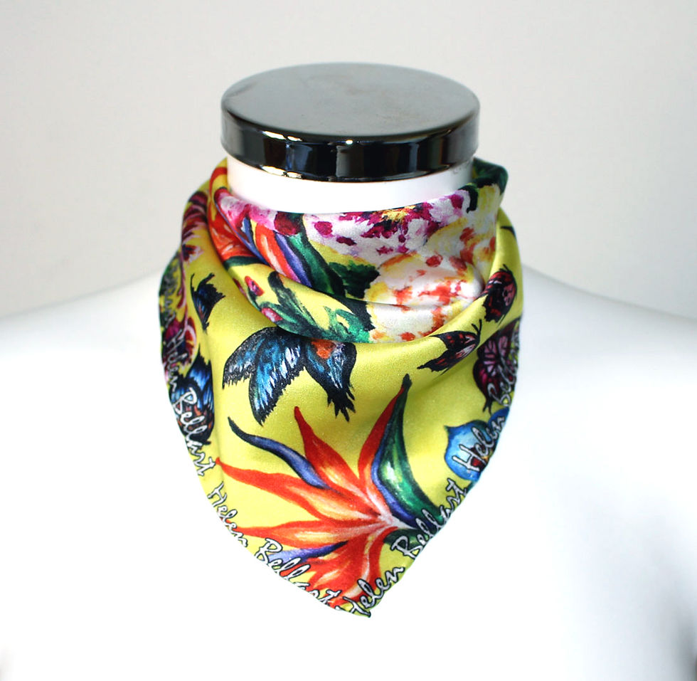 Thumbnail: Butterfly Paradise silk scarf 45x45 cm